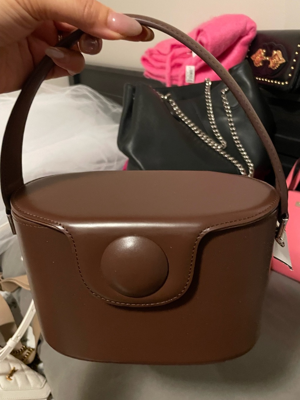 A. Cloud Minimalist Cream Top-Handle Women's Bag